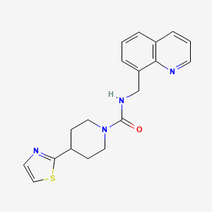 N-(quinolin-8-ylmethyl)-4-(1,3-thiazol-2-yl)piperidine-1-carboxamide