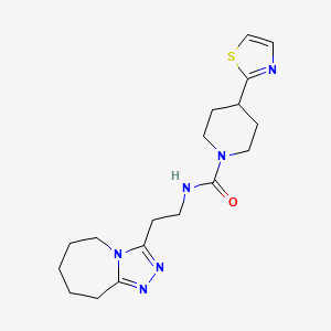 N-[2-(6,7,8,9-tetrahydro-5H-[1,2,4]triazolo[4,3-a]azepin-3-yl)ethyl]-4-(1,3-thiazol-2-yl)piperidine-1-carboxamide