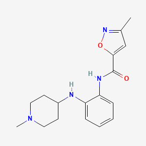 3-methyl-N-[2-[(1-methylpiperidin-4-yl)amino]phenyl]-1,2-oxazole-5-carboxamide