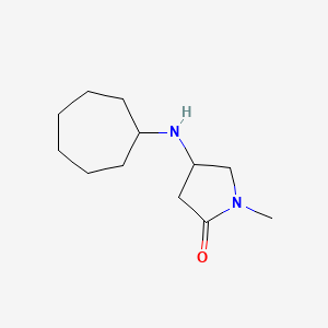 molecular formula C12H22N2O B6751727 4-(Cycloheptylamino)-1-methylpyrrolidin-2-one 