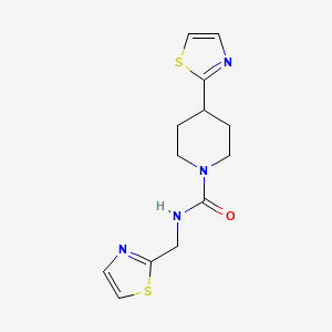 4-(1,3-thiazol-2-yl)-N-(1,3-thiazol-2-ylmethyl)piperidine-1-carboxamide