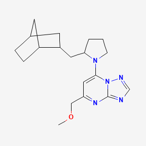 7-[2-(2-Bicyclo[2.2.1]heptanylmethyl)pyrrolidin-1-yl]-5-(methoxymethyl)-[1,2,4]triazolo[1,5-a]pyrimidine