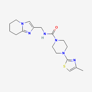 4-(4-methyl-1,3-thiazol-2-yl)-N-(5,6,7,8-tetrahydroimidazo[1,2-a]pyridin-2-ylmethyl)piperazine-1-carboxamide