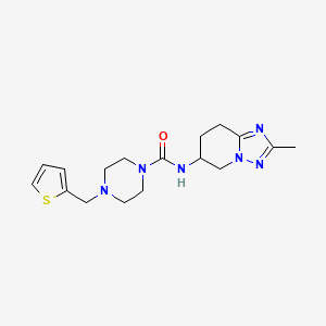 N-(2-methyl-5,6,7,8-tetrahydro-[1,2,4]triazolo[1,5-a]pyridin-6-yl)-4-(thiophen-2-ylmethyl)piperazine-1-carboxamide