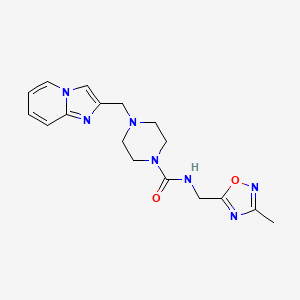 4-(imidazo[1,2-a]pyridin-2-ylmethyl)-N-[(3-methyl-1,2,4-oxadiazol-5-yl)methyl]piperazine-1-carboxamide