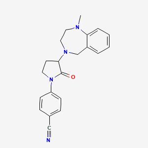 4-[3-(1-methyl-3,5-dihydro-2H-1,4-benzodiazepin-4-yl)-2-oxopyrrolidin-1-yl]benzonitrile