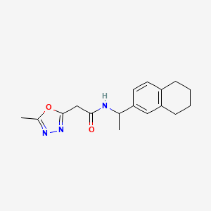 2-(5-methyl-1,3,4-oxadiazol-2-yl)-N-[1-(5,6,7,8-tetrahydronaphthalen-2-yl)ethyl]acetamide