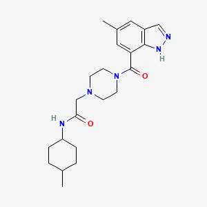 N-(4-methylcyclohexyl)-2-[4-(5-methyl-1H-indazole-7-carbonyl)piperazin-1-yl]acetamide