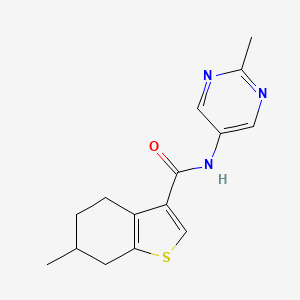 6-methyl-N-(2-methylpyrimidin-5-yl)-4,5,6,7-tetrahydro-1-benzothiophene-3-carboxamide