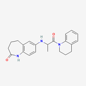 7-[[1-(3,4-dihydro-2H-quinolin-1-yl)-1-oxopropan-2-yl]amino]-1,3,4,5-tetrahydro-1-benzazepin-2-one