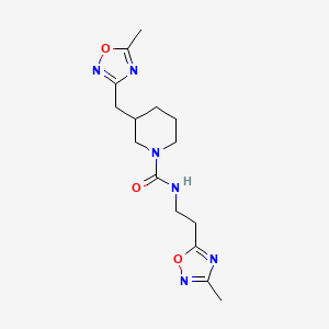 N-[2-(3-methyl-1,2,4-oxadiazol-5-yl)ethyl]-3-[(5-methyl-1,2,4-oxadiazol-3-yl)methyl]piperidine-1-carboxamide