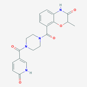 2-methyl-8-[4-(6-oxo-1H-pyridine-3-carbonyl)piperazine-1-carbonyl]-4H-1,4-benzoxazin-3-one