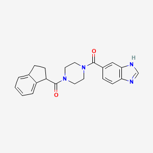 [4-(3H-benzimidazole-5-carbonyl)piperazin-1-yl]-(2,3-dihydro-1H-inden-1-yl)methanone