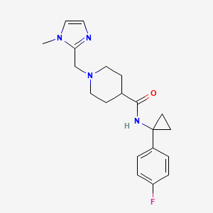 N-[1-(4-fluorophenyl)cyclopropyl]-1-[(1-methylimidazol-2-yl)methyl]piperidine-4-carboxamide