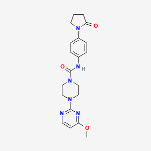 4-(4-methoxypyrimidin-2-yl)-N-[4-(2-oxopyrrolidin-1-yl)phenyl]piperazine-1-carboxamide