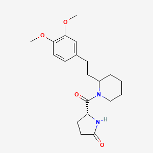 (5R)-5-[2-[2-(3,4-dimethoxyphenyl)ethyl]piperidine-1-carbonyl]pyrrolidin-2-one