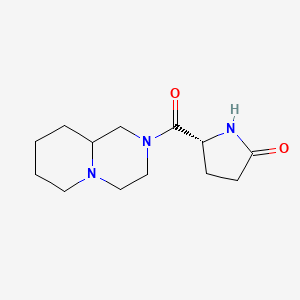 molecular formula C13H21N3O2 B6752059 (5R)-5-(1,3,4,6,7,8,9,9a-octahydropyrido[1,2-a]pyrazine-2-carbonyl)pyrrolidin-2-one 