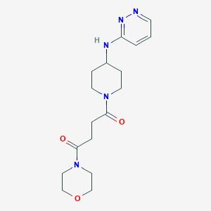 molecular formula C17H25N5O3 B6752080 1-Morpholin-4-yl-4-[4-(pyridazin-3-ylamino)piperidin-1-yl]butane-1,4-dione 