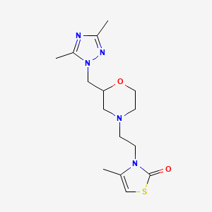 3-[2-[2-[(3,5-Dimethyl-1,2,4-triazol-1-yl)methyl]morpholin-4-yl]ethyl]-4-methyl-1,3-thiazol-2-one