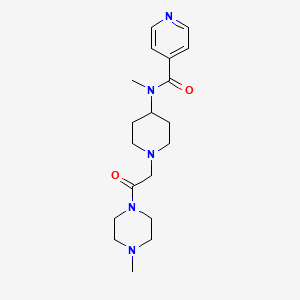 N-methyl-N-[1-[2-(4-methylpiperazin-1-yl)-2-oxoethyl]piperidin-4-yl]pyridine-4-carboxamide