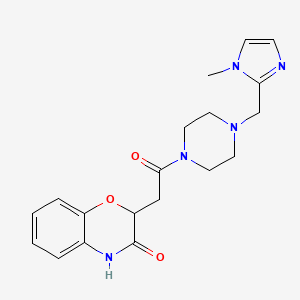 2-[2-[4-[(1-methylimidazol-2-yl)methyl]piperazin-1-yl]-2-oxoethyl]-4H-1,4-benzoxazin-3-one