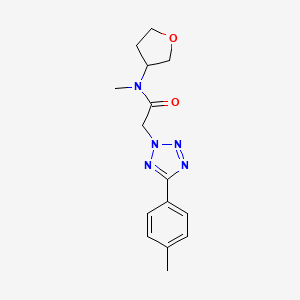 N-methyl-2-[5-(4-methylphenyl)tetrazol-2-yl]-N-(oxolan-3-yl)acetamide