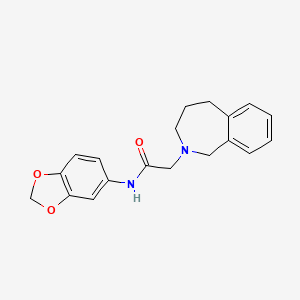 N-(1,3-benzodioxol-5-yl)-2-(1,3,4,5-tetrahydro-2-benzazepin-2-yl)acetamide