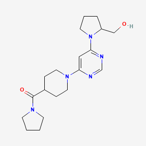 [1-[6-[2-(Hydroxymethyl)pyrrolidin-1-yl]pyrimidin-4-yl]piperidin-4-yl]-pyrrolidin-1-ylmethanone