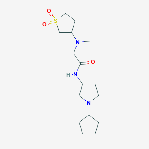 N-(1-cyclopentylpyrrolidin-3-yl)-2-[(1,1-dioxothiolan-3-yl)-methylamino]acetamide