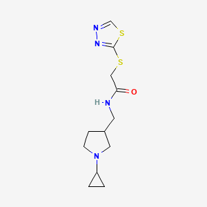 N-[(1-cyclopropylpyrrolidin-3-yl)methyl]-2-(1,3,4-thiadiazol-2-ylsulfanyl)acetamide