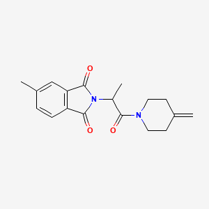 5-Methyl-2-[1-(4-methylidenepiperidin-1-yl)-1-oxopropan-2-yl]isoindole-1,3-dione