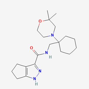 N-[[1-(2,2-dimethylmorpholin-4-yl)cyclohexyl]methyl]-1,4,5,6-tetrahydrocyclopenta[c]pyrazole-3-carboxamide