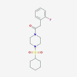 1-(4-Cyclohexylsulfonylpiperazin-1-yl)-2-(2-fluorophenyl)ethanone