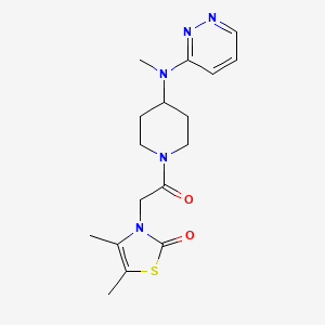 4,5-Dimethyl-3-[2-[4-[methyl(pyridazin-3-yl)amino]piperidin-1-yl]-2-oxoethyl]-1,3-thiazol-2-one