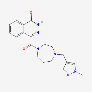 4-[4-[(1-methylpyrazol-4-yl)methyl]-1,4-diazepane-1-carbonyl]-2H-phthalazin-1-one