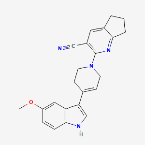 2-[4-(5-methoxy-1H-indol-3-yl)-3,6-dihydro-2H-pyridin-1-yl]-6,7-dihydro-5H-cyclopenta[b]pyridine-3-carbonitrile