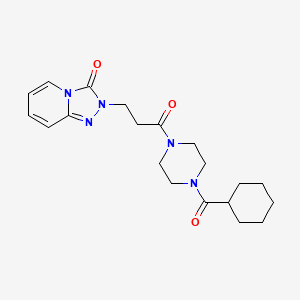 2-[3-[4-(Cyclohexanecarbonyl)piperazin-1-yl]-3-oxopropyl]-[1,2,4]triazolo[4,3-a]pyridin-3-one