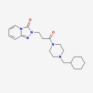 molecular formula C20H29N5O2 B6752371 2-[3-[4-(Cyclohexylmethyl)piperazin-1-yl]-3-oxopropyl]-[1,2,4]triazolo[4,3-a]pyridin-3-one 