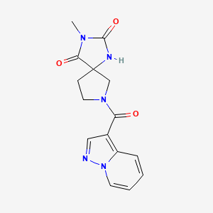 3-Methyl-7-(pyrazolo[1,5-a]pyridine-3-carbonyl)-1,3,7-triazaspiro[4.4]nonane-2,4-dione