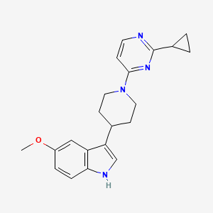 3-[1-(2-cyclopropylpyrimidin-4-yl)piperidin-4-yl]-5-methoxy-1H-indole