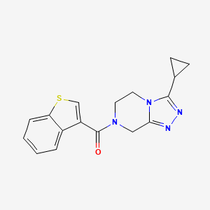 1-benzothiophen-3-yl-(3-cyclopropyl-6,8-dihydro-5H-[1,2,4]triazolo[4,3-a]pyrazin-7-yl)methanone