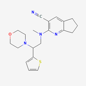 2-[methyl-(2-morpholin-4-yl-2-thiophen-2-ylethyl)amino]-6,7-dihydro-5H-cyclopenta[b]pyridine-3-carbonitrile