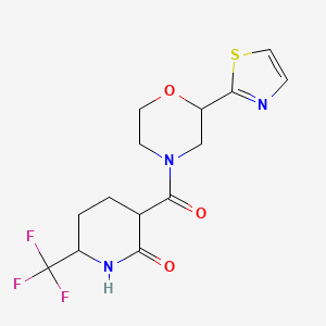 3-[2-(1,3-Thiazol-2-yl)morpholine-4-carbonyl]-6-(trifluoromethyl)piperidin-2-one