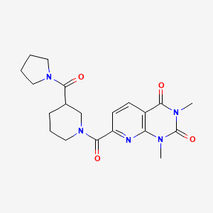 1,3-Dimethyl-7-[3-(pyrrolidine-1-carbonyl)piperidine-1-carbonyl]pyrido[2,3-d]pyrimidine-2,4-dione