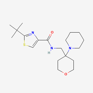 2-tert-butyl-N-[(4-piperidin-1-yloxan-4-yl)methyl]-1,3-thiazole-4-carboxamide