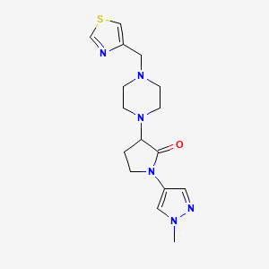 1-(1-Methylpyrazol-4-yl)-3-[4-(1,3-thiazol-4-ylmethyl)piperazin-1-yl]pyrrolidin-2-one