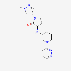 1-(1-Methylpyrazol-4-yl)-3-[[1-(6-methylpyridazin-3-yl)piperidin-3-yl]amino]pyrrolidin-2-one