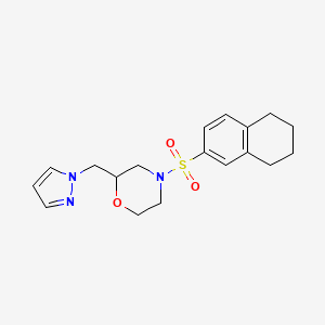 2-(Pyrazol-1-ylmethyl)-4-(5,6,7,8-tetrahydronaphthalen-2-ylsulfonyl)morpholine