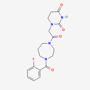 1-[2-[4-(2-Fluorobenzoyl)-1,4-diazepan-1-yl]-2-oxoethyl]-1,3-diazinane-2,4-dione