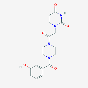 1-[2-[4-(3-Hydroxybenzoyl)piperazin-1-yl]-2-oxoethyl]-1,3-diazinane-2,4-dione